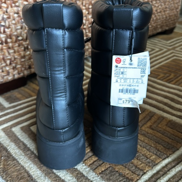 Zara black snow winter boots - Picture 5 of 9